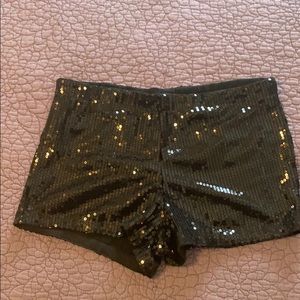 Venus Black Sequin Shorts sz L